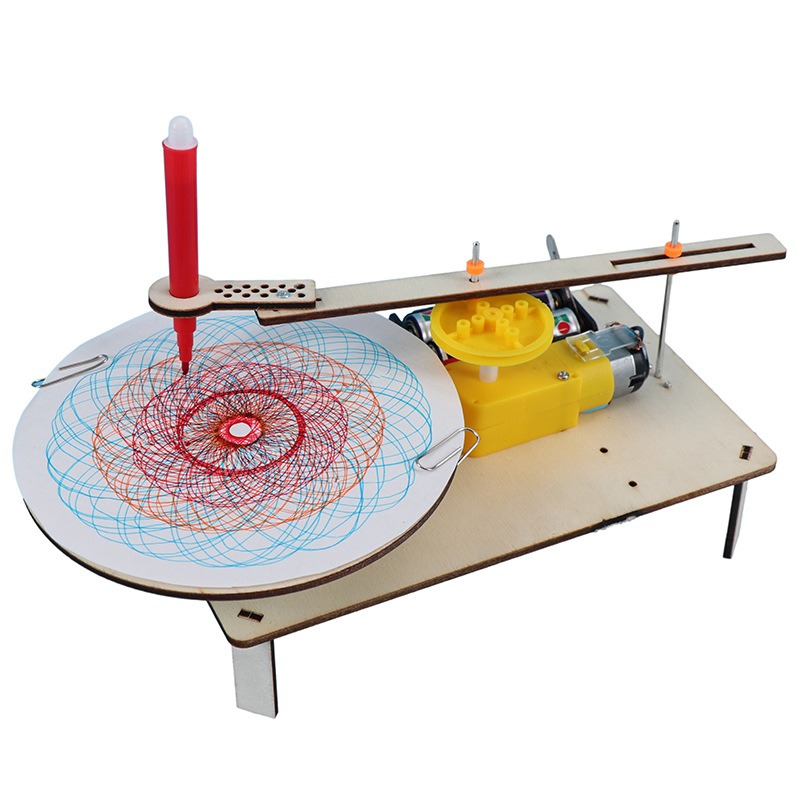 Electronics Project Kit - 1-3Pcs DIY Wooden Electric Plotter Drawing
