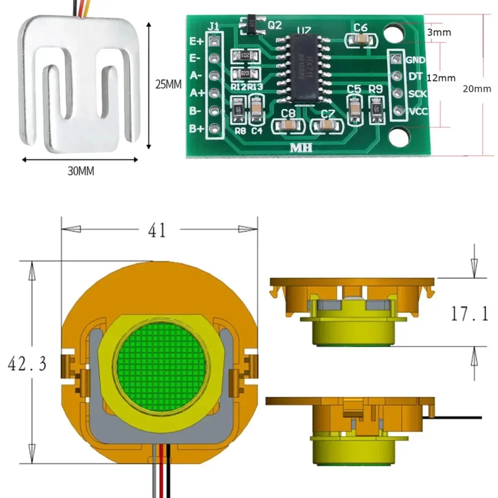 DIYmall 50KG Load Cell Weight  - Sensor Kit Arduino 评论和价格