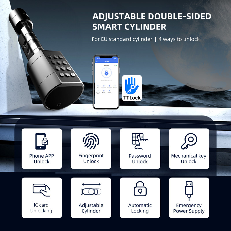 Smart Euro Cylindrical Door Lo - Smart Door Lock Wifi 评论和价格