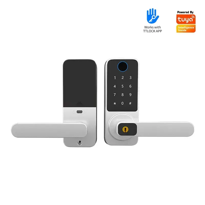 Single Tongue Password Fingerp - Smart Door Lock Wifi 评论和价格