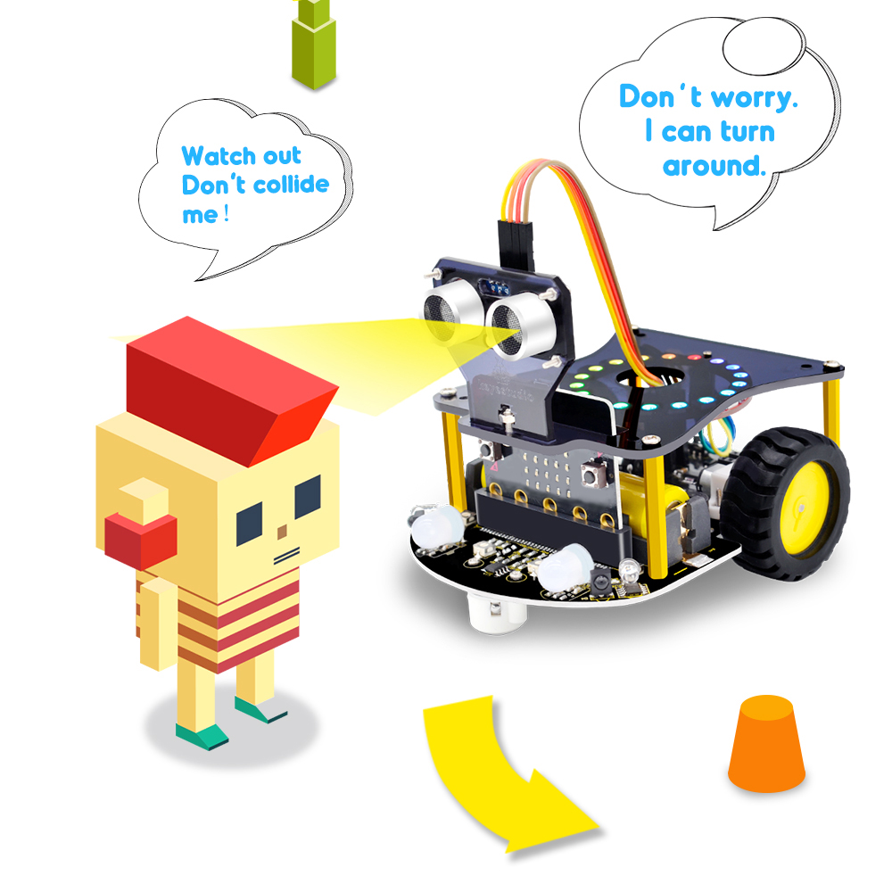 Kidsbits 2WD Microbit V2 Robot - Esp32 Smart Home Kit 评论和价格